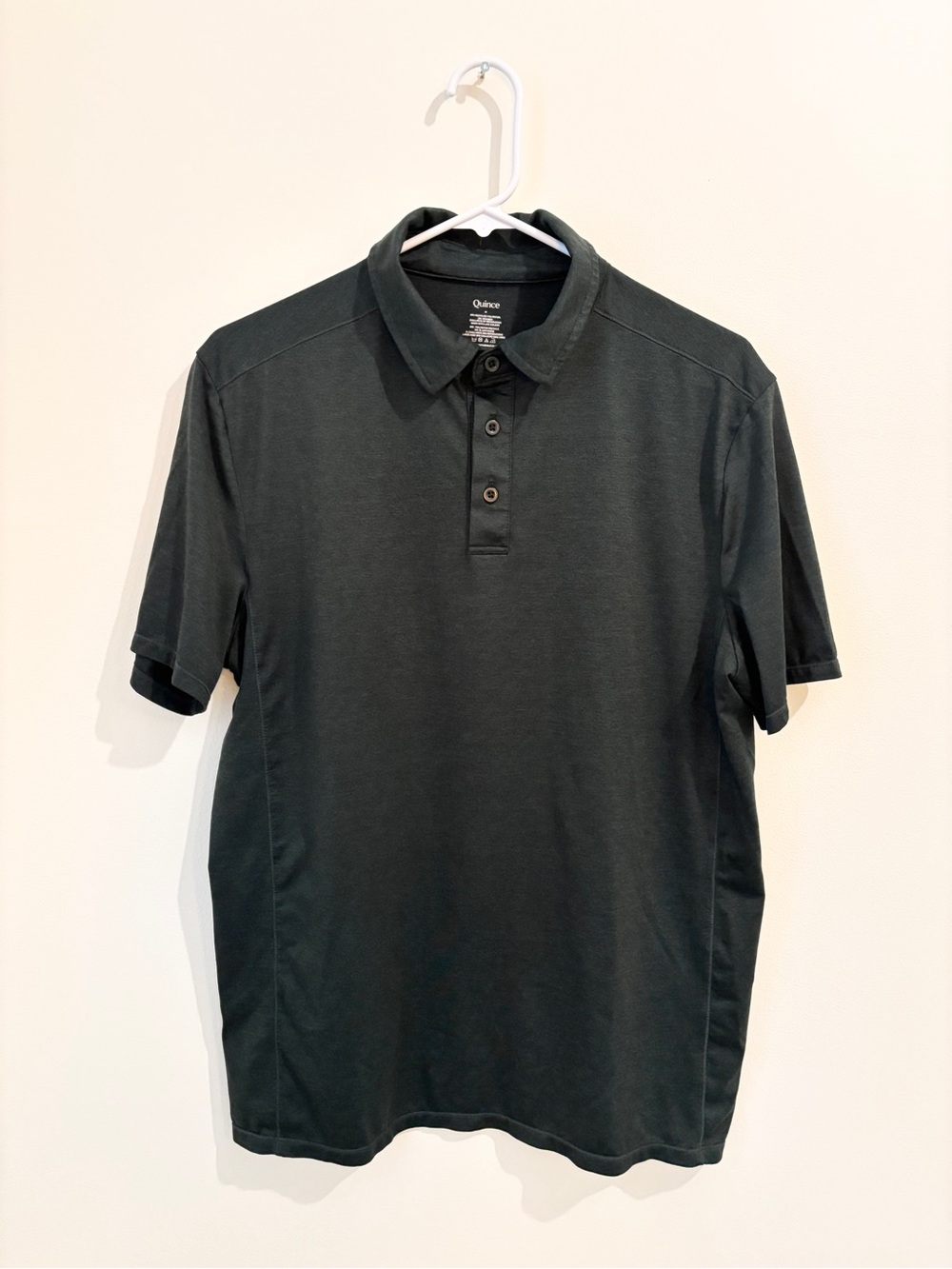 Quince Men's Flowknit Breeze Performance Polo in Olive Green